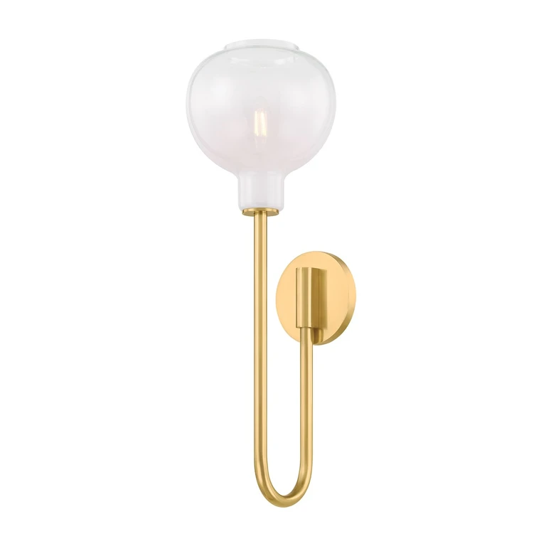 Aged Brass Wall Sconce from the Estelle Collection