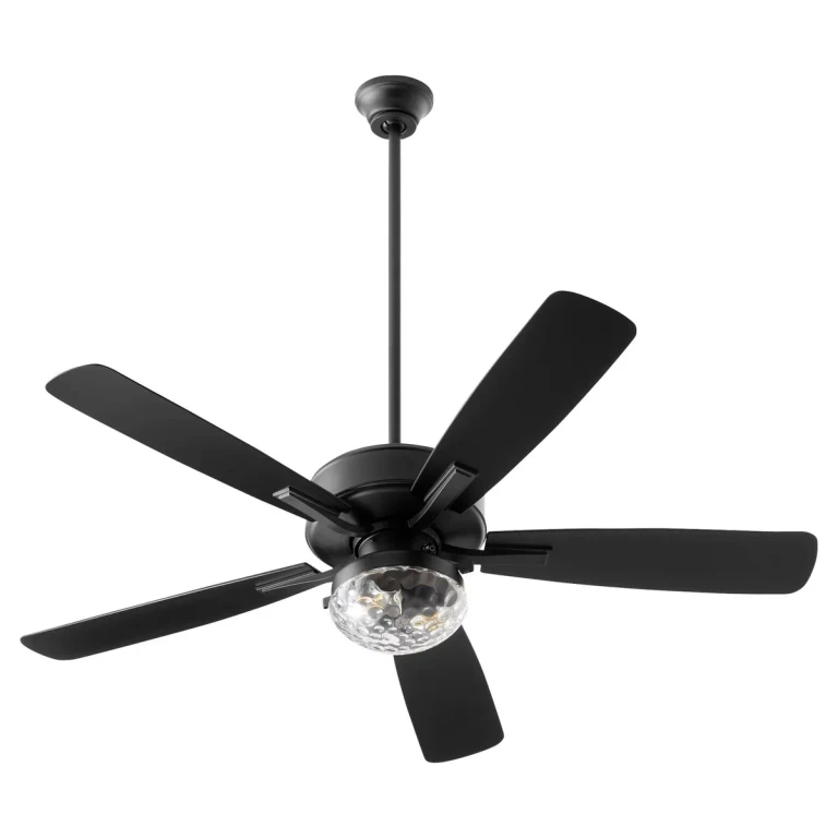 Matte Black 52"Patio Fan from the Ovation Patio Collection