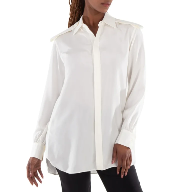 Burberry Long-Sleeved Classic Collar Silk Shirt