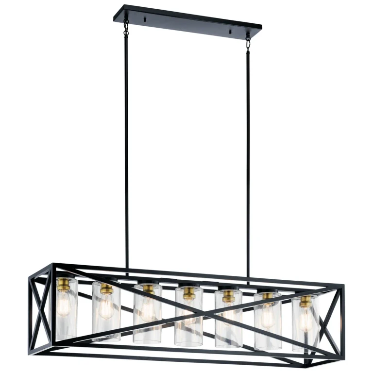 Moorgate Linear Chandelier 7-Light in Black