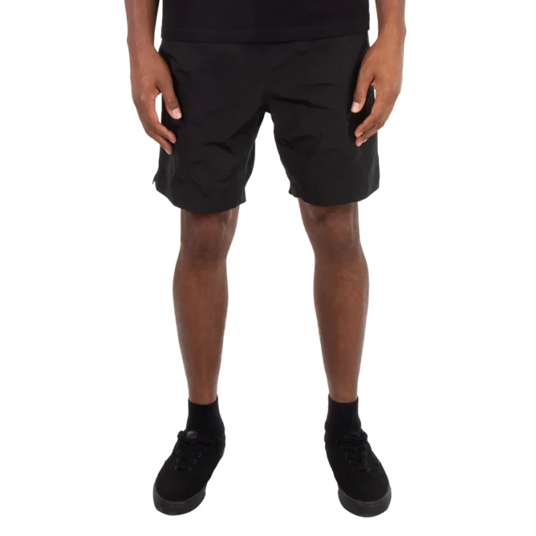 Ami Paris Black Nylon Canvas Swim Shorts