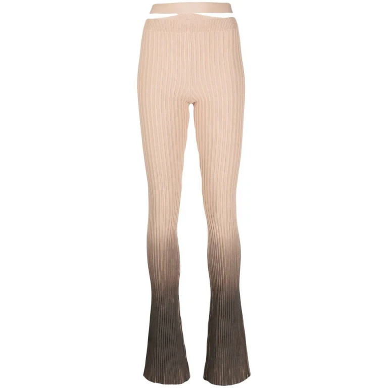 ANDREĀDAMO Printed Cut-out Trousers