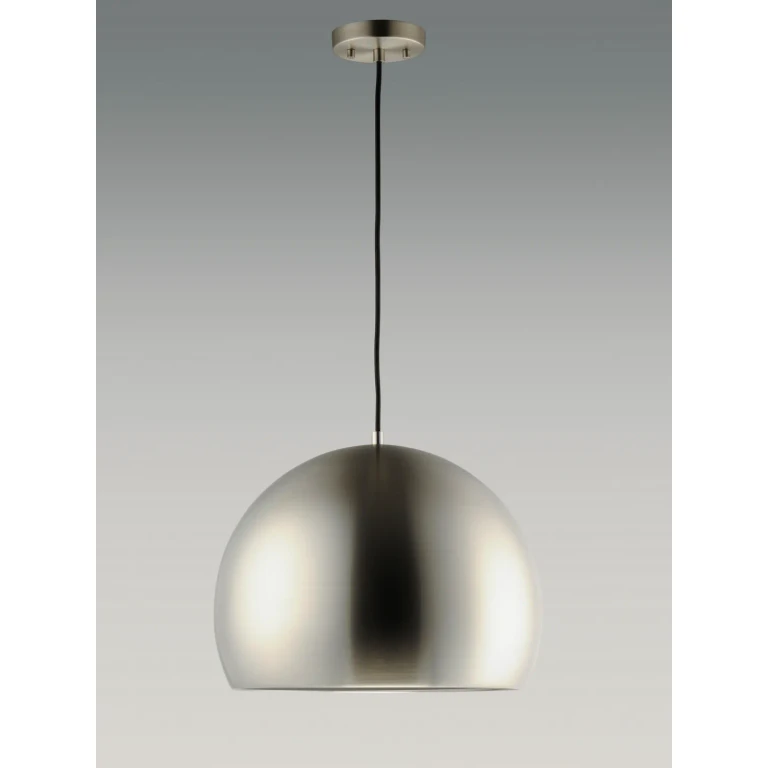 Palla 1-Light LED Pendant in Satin Nickel with Black