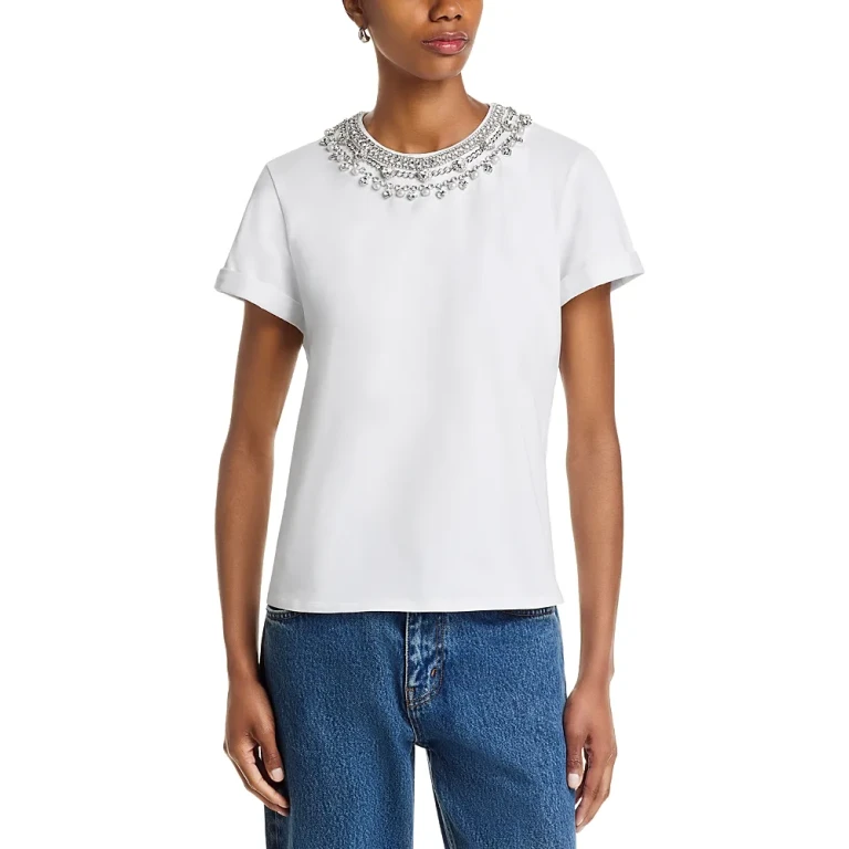 Cinq a Sept Necklace Shrunken Tee