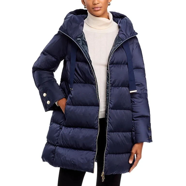 Herno Sateen Quilted A Line Coat