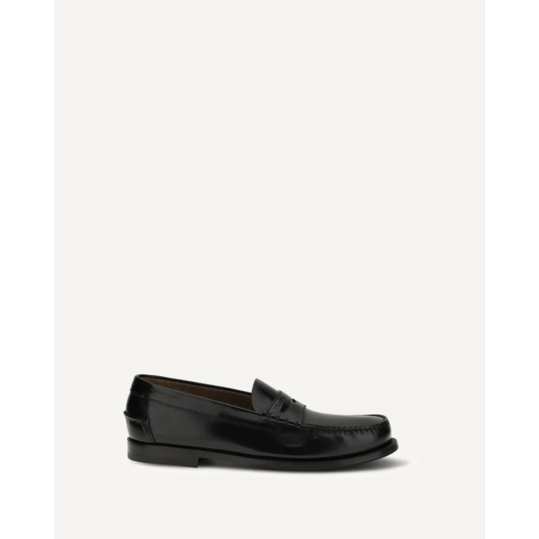 PRADA Brushed Leather Loafers Male 11