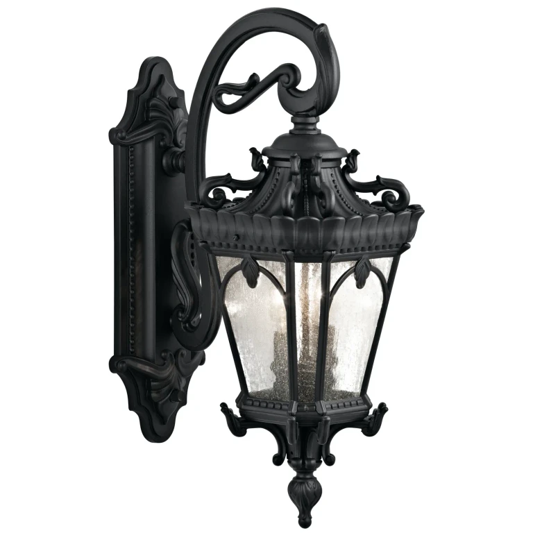 Tournai 2-Light 24" Outdoor XLarge Wall in Textured Black