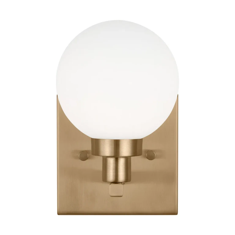 Clybourn 1-Light Bathroom Vanity Light in Satin Brass