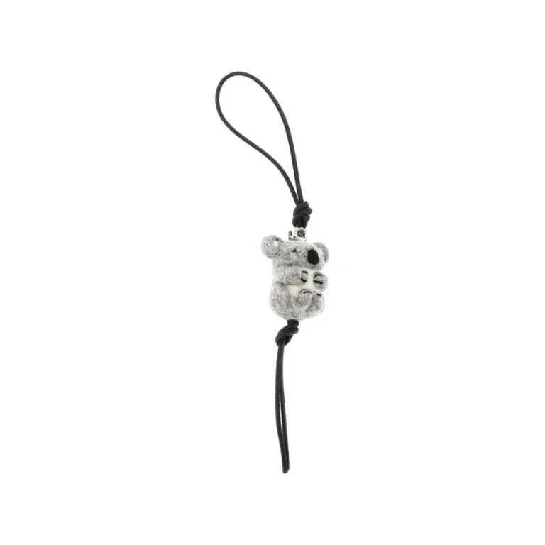 Loewe Koala Charm In Felt and Calfskin
