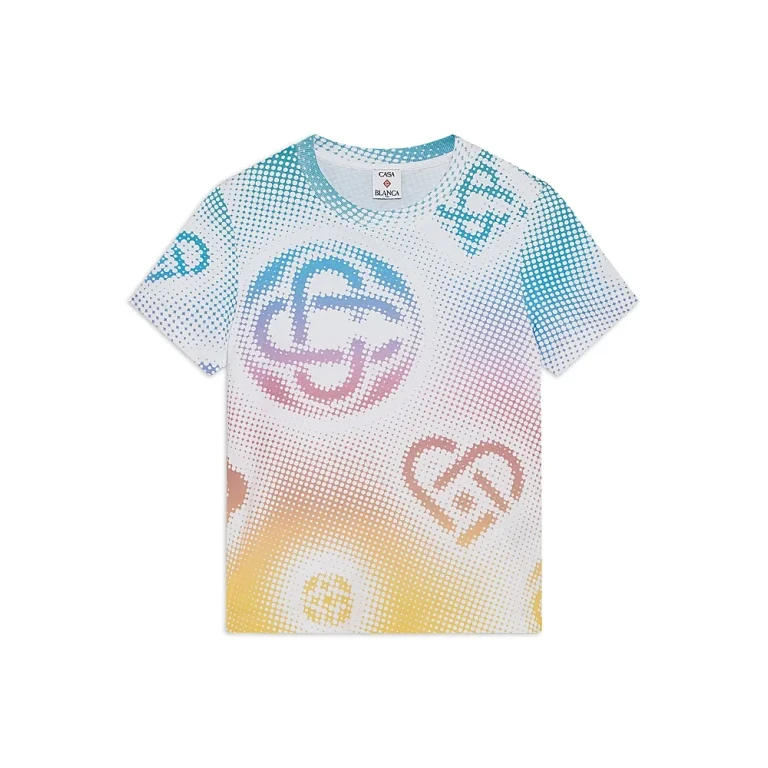 Casablanca Half Tone Logo Fitted Tee