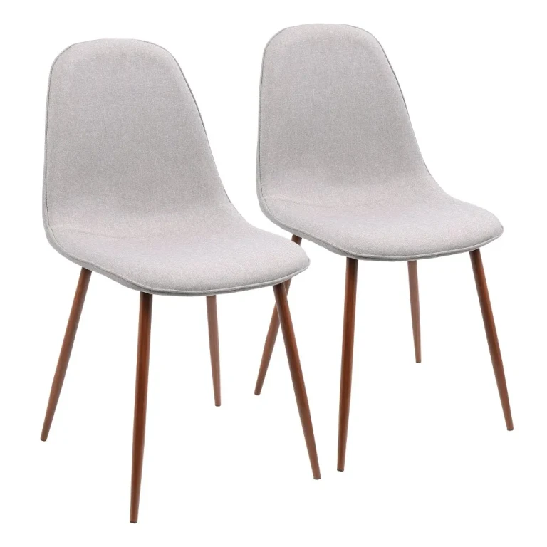 Mid Century Light Gray Dining Room Chair (Set of 2) - Pebble