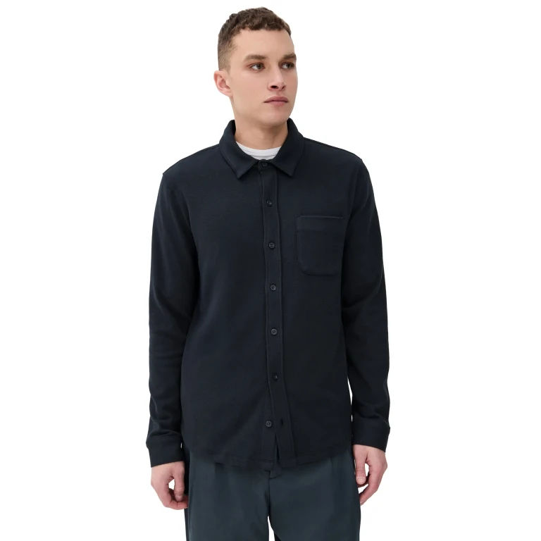 Vince Solid Knit Shirt Coastal L