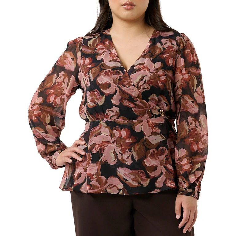 Estelle Plus Natalia Floral Top