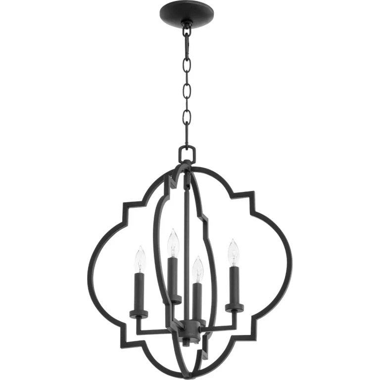 Quorum Dublin 4-Light 18" Foyer Light in Noir