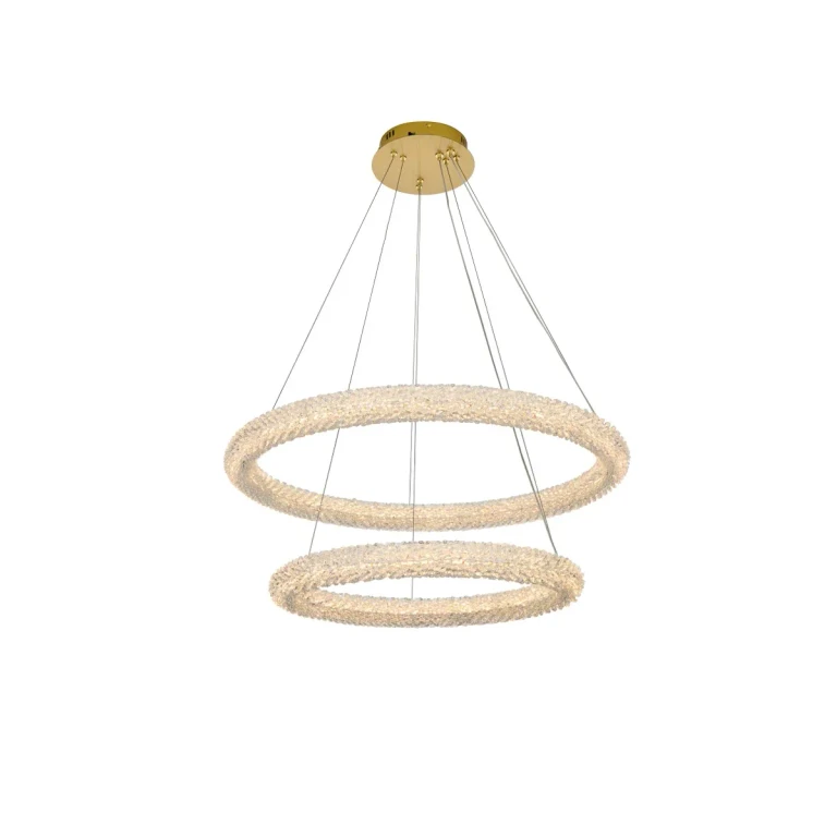 Satin Gold LED Chandelier from the Bowen Collection