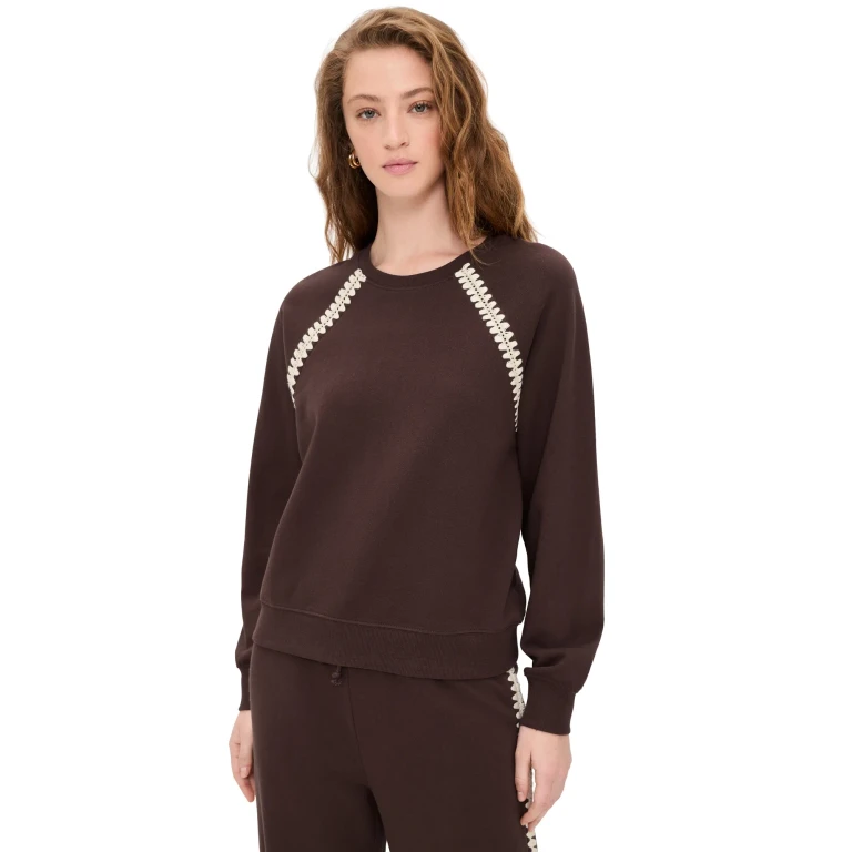 Z Supply All Around Sweatshirt Chocolate Cherry XS