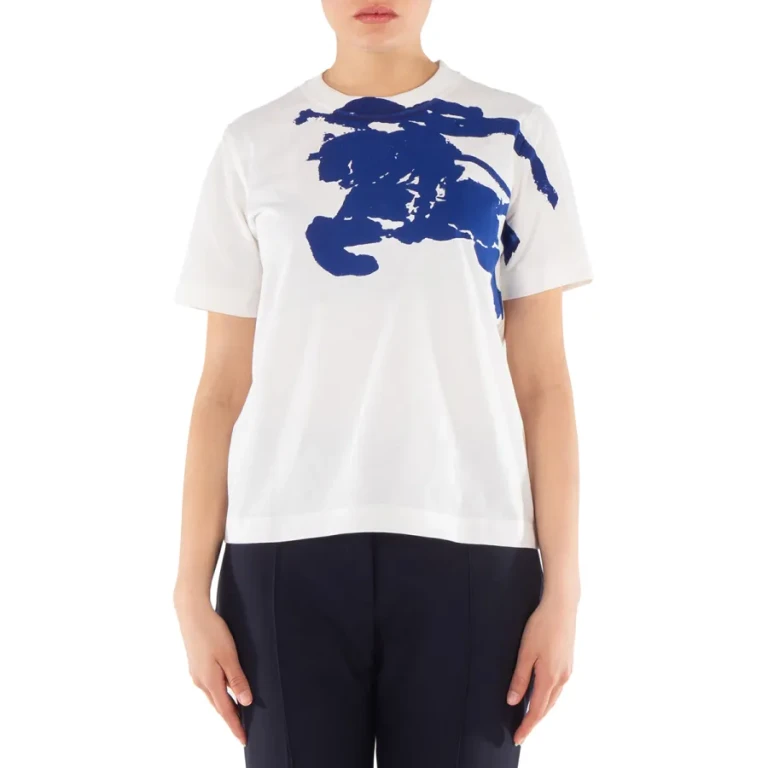 Burberry Short Sleeve Equestrian Knight Cotton T-Shirt