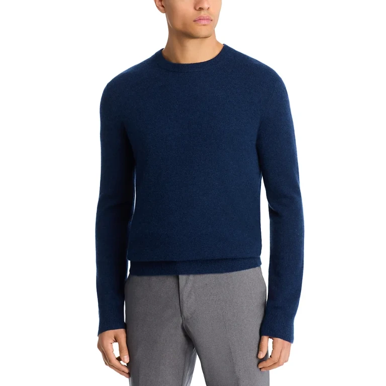 Slate Green Cashmere Crewneck Sweater - Exclusive