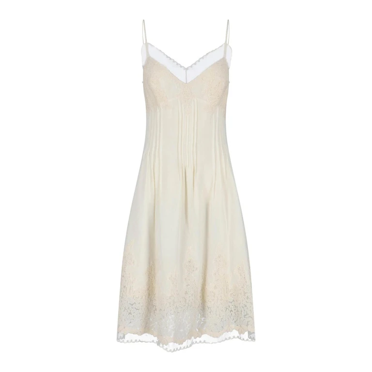 Ermanno Scervino Robe Au Genou - Blanc