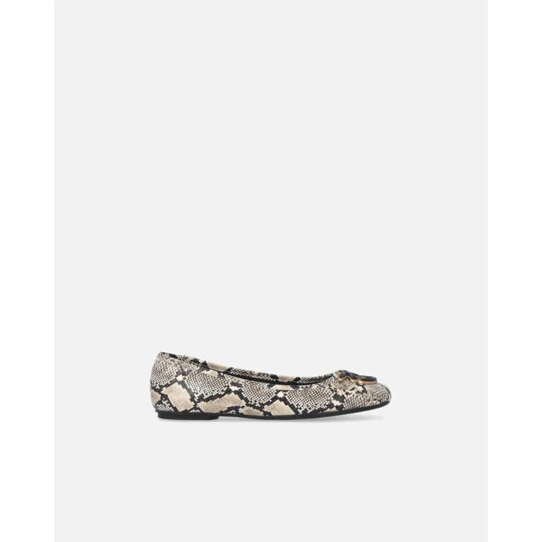 Pinko Ballerines à embossage python et logo Love Birds