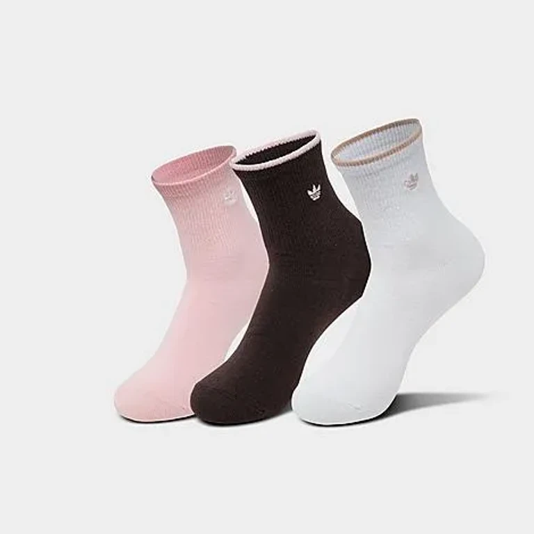 adidas Originals Trefoil Luna Quarter Socks (3-Pack) Size: Medium