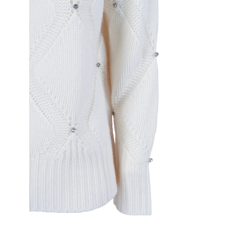 Kangra Cashmere Hat With Caboucon Embroidery White Wool - Women