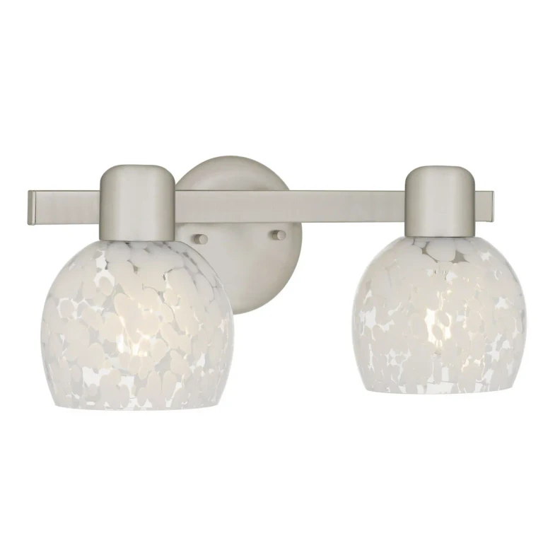 Brushed Nickel Bathroom Vanity Light from the Layton Collection