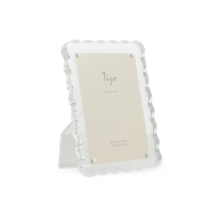 Tizo Design Lucite Frame Wave Design Clear 5x7 Clear One Size