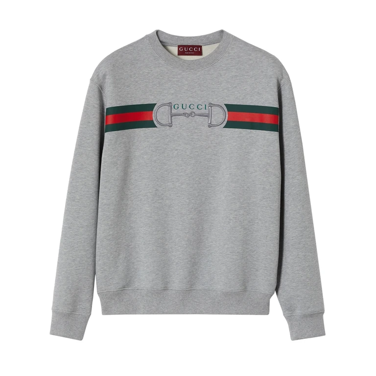Gucci Crewneck Grey Felpa - Men
