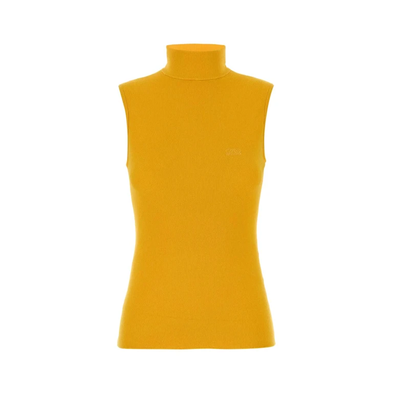 Loewe Yellow Knit Top Maglie - Women