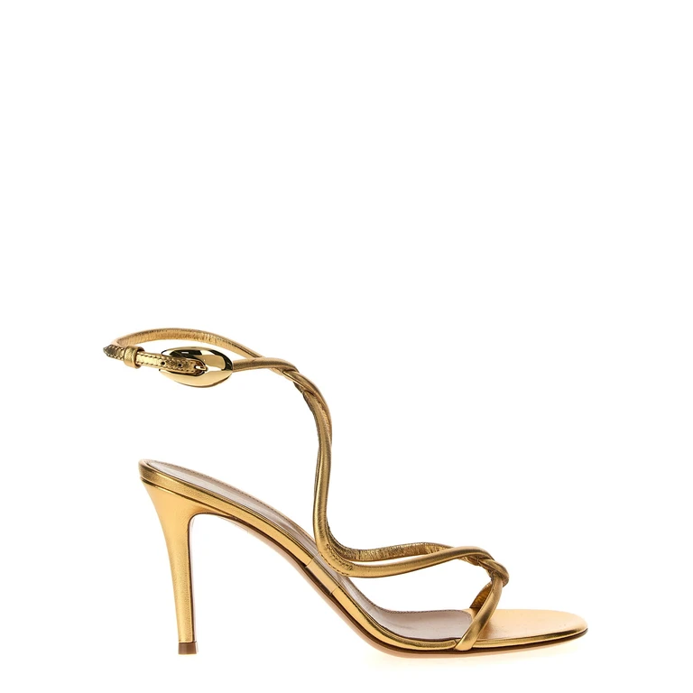 GIANVITO ROSSI Heeled Sandal Woman color Gold (G3257585RICNIGMETR)