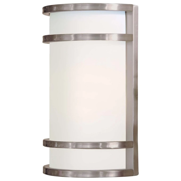 Bay View 2-Light Outdoor Wall Light in Brushed Stainless Steel
