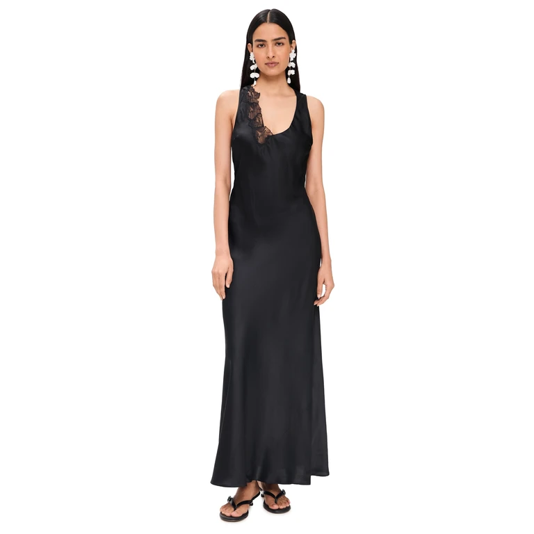 SIR. Montparnasse Silk Gown Black 2