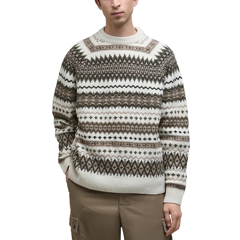 Barbour Hase Brushed Fair Isle Crewneck Sweater