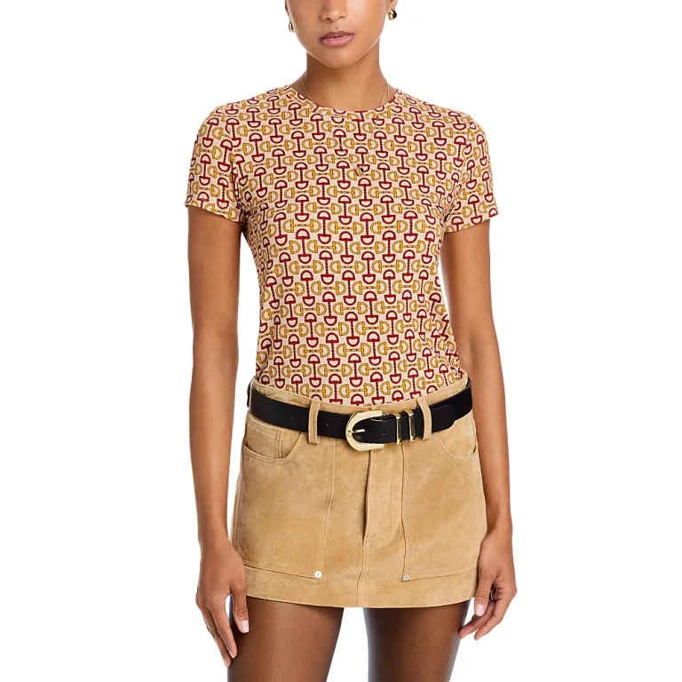 L'Agence Ressi Horse Bit Print Tee