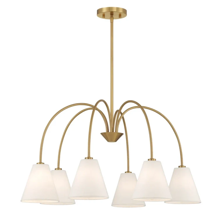 Chandelier in Natural Brass