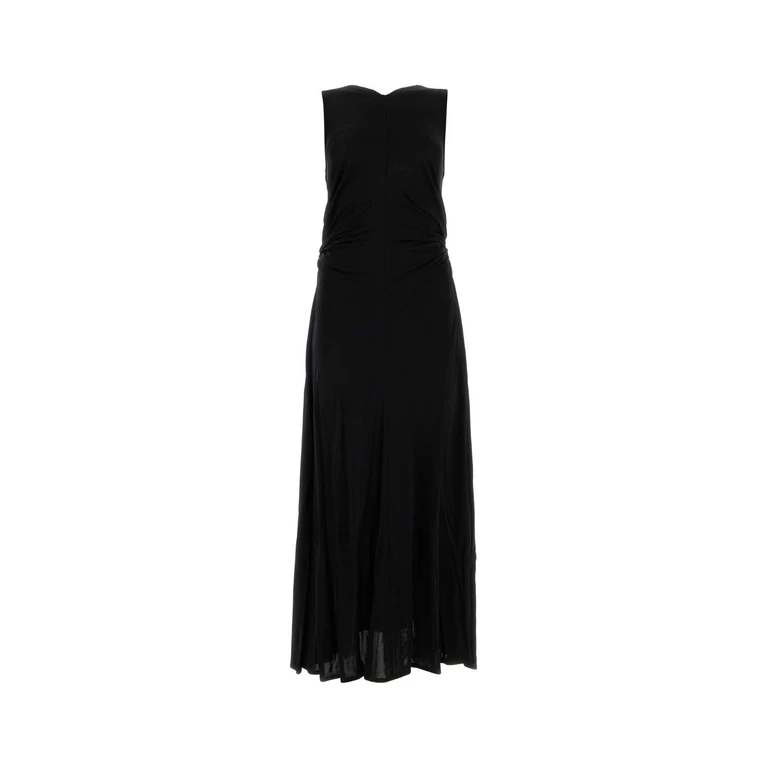 Bottega Veneta Black Jersey Long Dress Exterior: Viscose Abiti Lunghi - Women