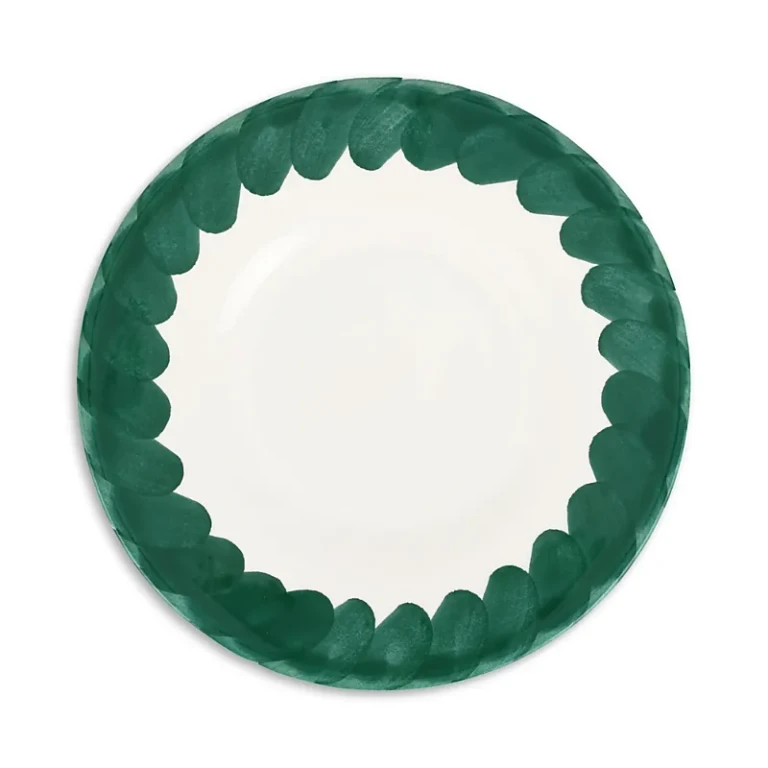 Vietri Lisbon Green Brushstroke Salad Plate