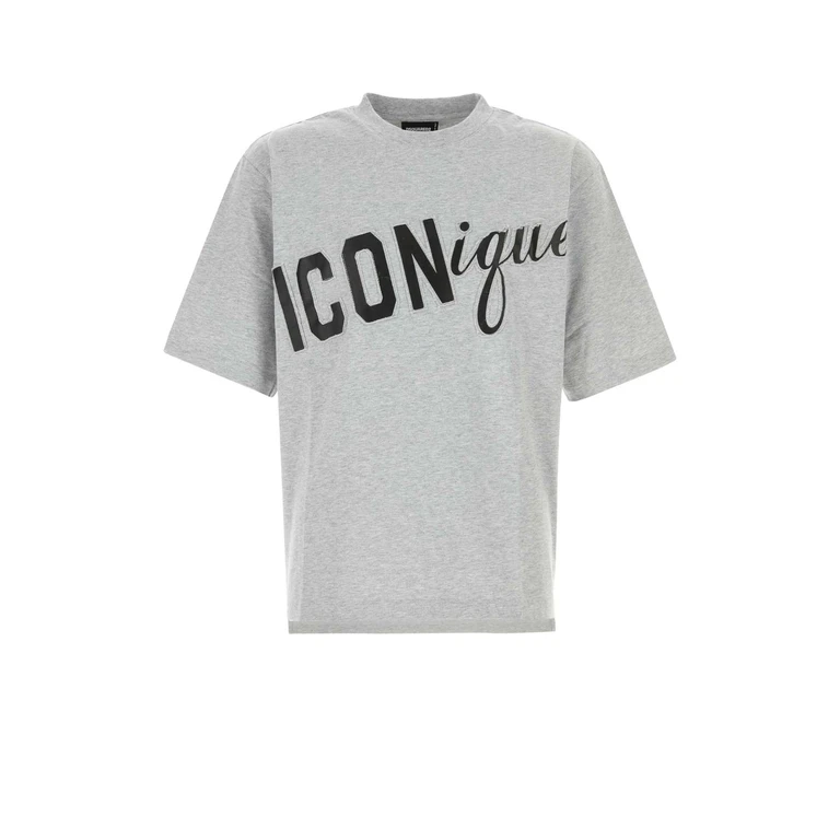 Dsquared2 Melange Grey Cotton Oversize T-Shirt Greymelange Exterior - Men
