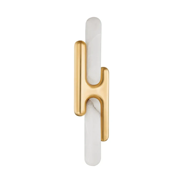 Vintage Brass LED Wall Sconce from the Rosalba Collection