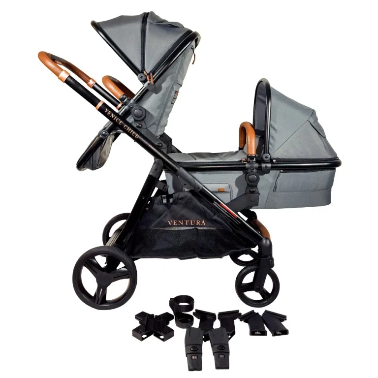 Venice Child Ventura Single to Double Stroller with Bassinet