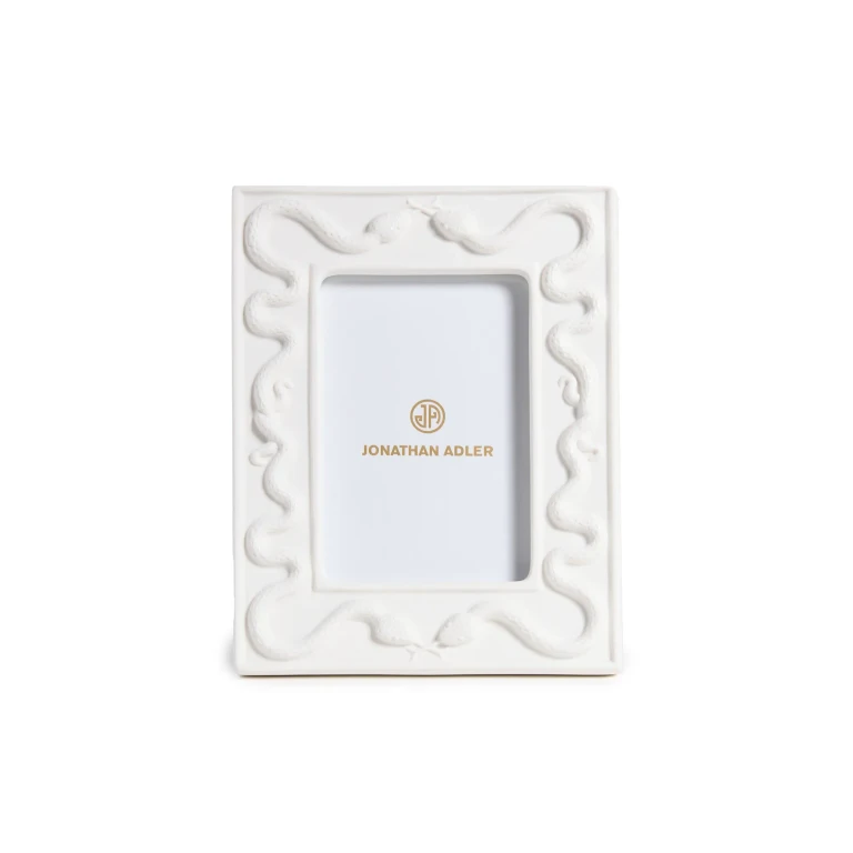 Jonathan Adler Eden Snake Frame 4x6 White One Size