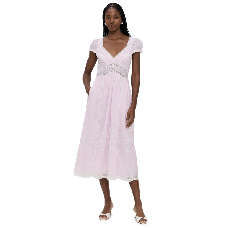 LoveShackFancy Suvi Dress Pink M