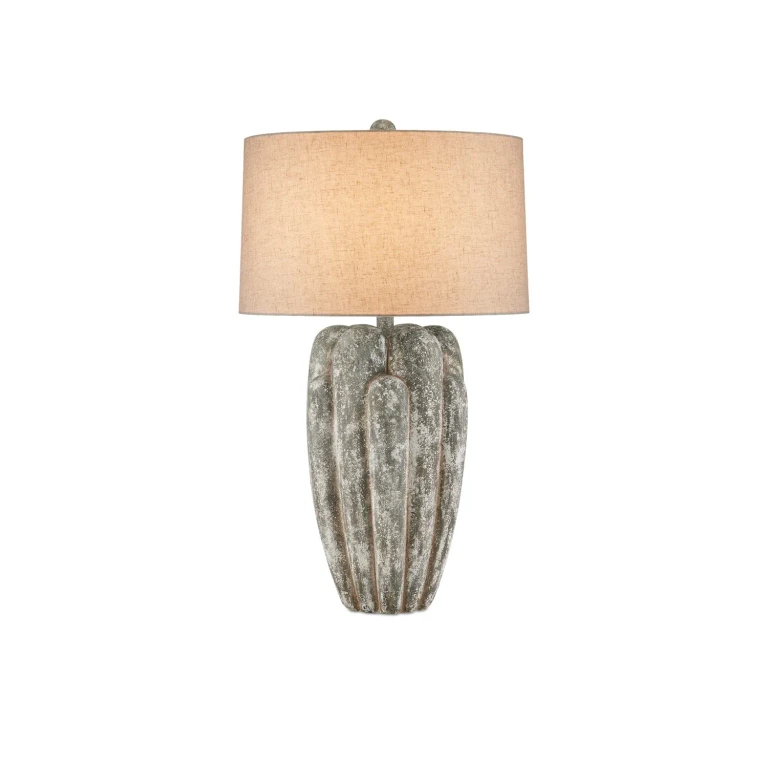 Dark Gray White Texture Table Lamp from the Buttress Collection