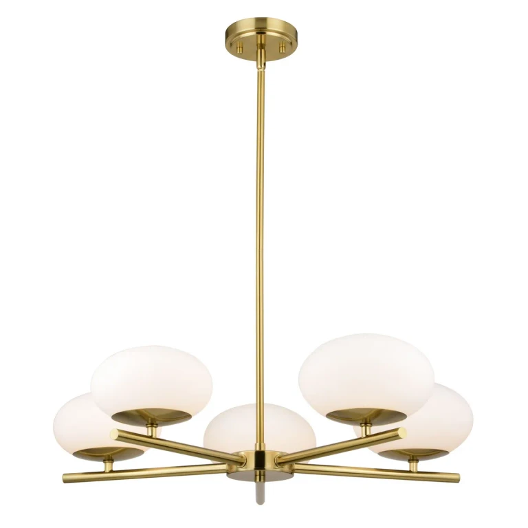 Satin Brass LED Chandelier from the Sloane Collection