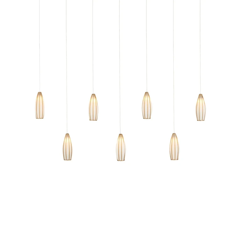 White Antique Brass Pendant from the Parish Collection