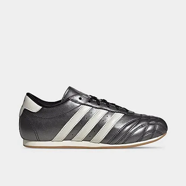 adidas Women's Originals Taekwondo Lace Casual Shoes in Silver Metallic/Core Black/Off White Size: 5.0