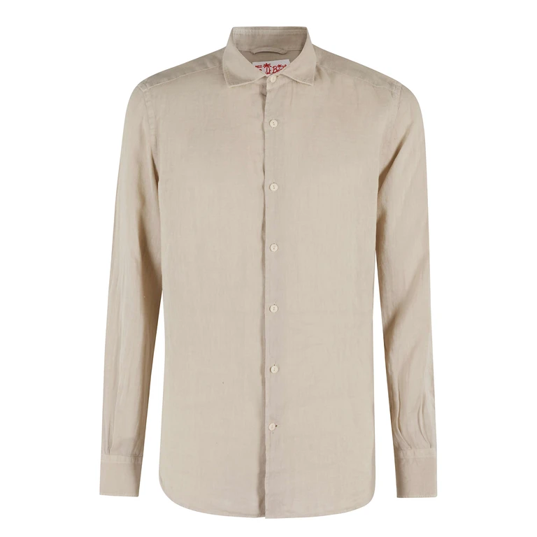 Mc2 Saint Barth Camicia Nude & Neutrals Lino - Men