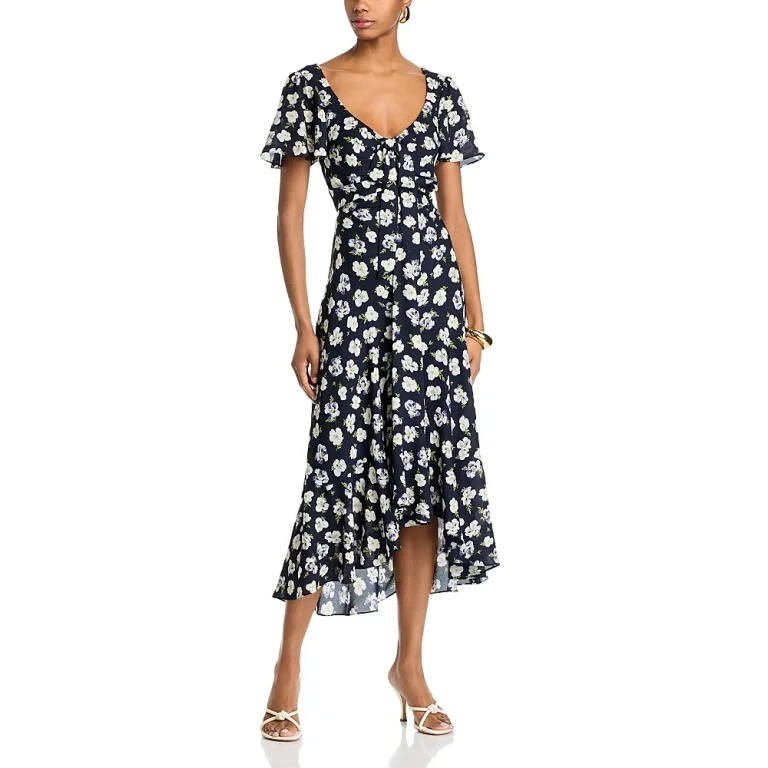 Cinq a Sept Tossed Poppies Isha Dress