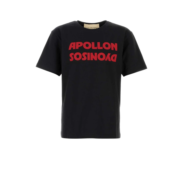 Valentino Garavani Black Cotton T-Shirt Nerorosso Exterior - Men